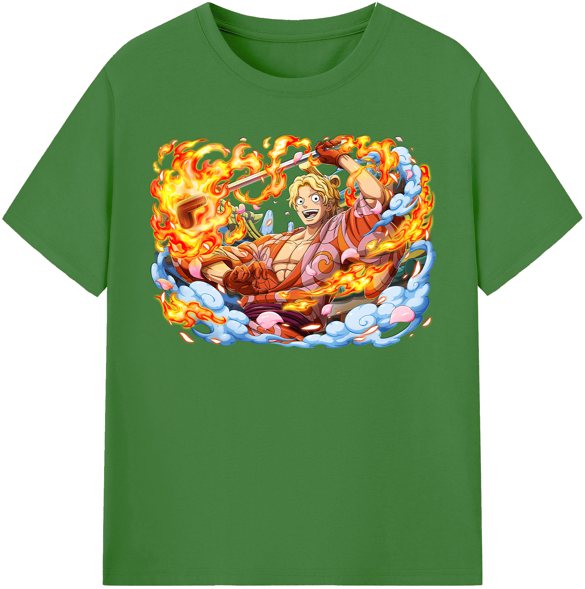 （画像用） ワンピース サンジ ONE PIECE Sanji レディースカジュアルプリントTシャツ（綿100％）